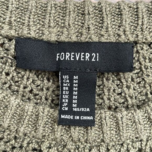 Sweater Bundle Forever 21 American Eagle Ambiance Apparel Medium Green Gray Tan - Picture 5 of 7